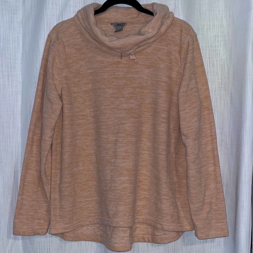 Bass Heather Pink High-Neck Fleece Sweatshirt